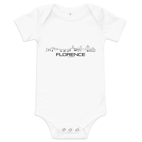 Baby Rompertje Florence White 3-6m houten cadeau decoratie relatiegeschenk van WoodWideCities