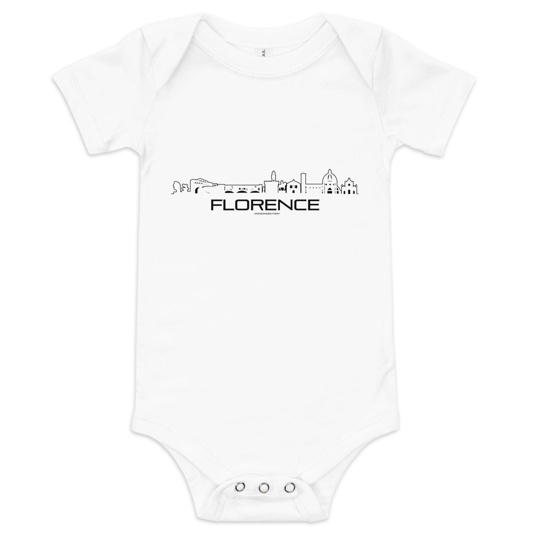 Baby Rompertje Florence White 3-6m houten cadeau decoratie relatiegeschenk van WoodWideCities