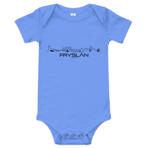 Baby Rompertje Fryslan uniek cadeau voor baby geboren in Fryslan geschenk van WoodWideCities
