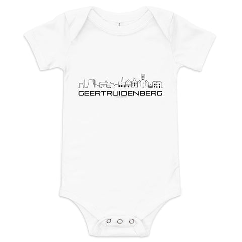 Baby Rompertje Geertruidenberg White 3-6m houten cadeau decoratie relatiegeschenk van WoodWideCities