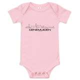 Baby Rompertje Genemuiden uniek cadeau voor baby geboren in Genemuiden geschenk van WoodWideCities