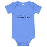 Baby Rompertje Genemuiden uniek cadeau voor baby geboren in Genemuiden geschenk van WoodWideCities