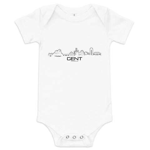 Baby Rompertje Gent houten cadeau decoratie relatiegeschenk van WoodWideCities