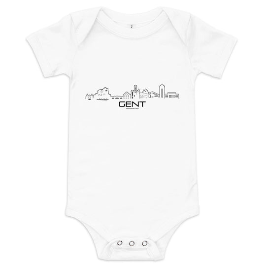 Baby Rompertje Gent houten cadeau decoratie relatiegeschenk van WoodWideCities