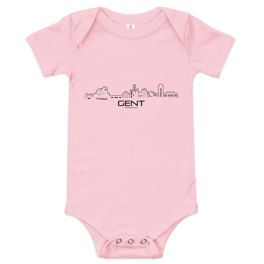Baby Rompertje Gent houten cadeau decoratie relatiegeschenk van WoodWideCities