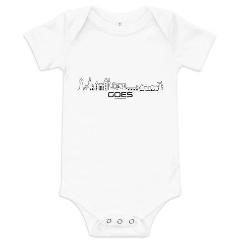 Baby Rompertje Goes White 3-6m houten cadeau decoratie relatiegeschenk van WoodWideCities