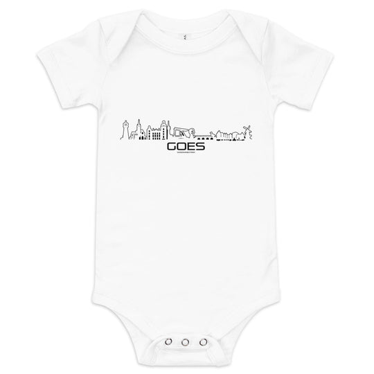 Baby Rompertje Goes White 3-6m houten cadeau decoratie relatiegeschenk van WoodWideCities