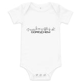 Baby Rompertje Gorinchem White 3-6m houten cadeau decoratie relatiegeschenk van WoodWideCities