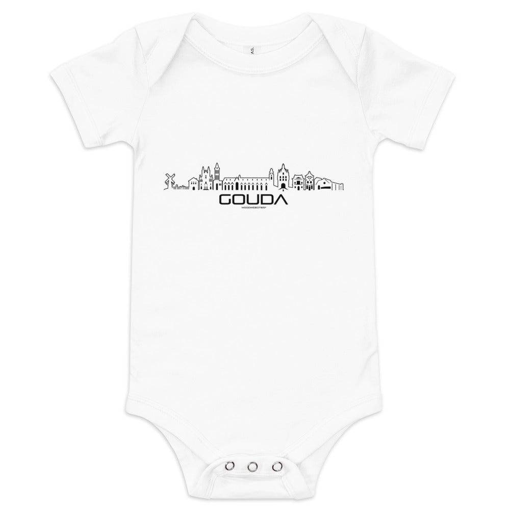 Baby Rompertje Gouda houten cadeau decoratie relatiegeschenk van WoodWideCities