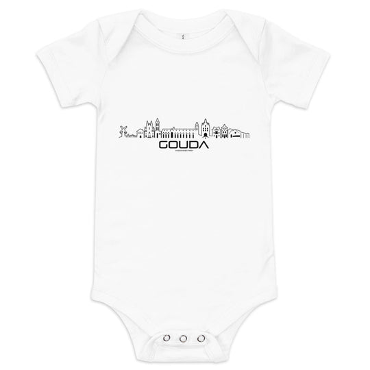 Baby Rompertje Gouda houten cadeau decoratie relatiegeschenk van WoodWideCities