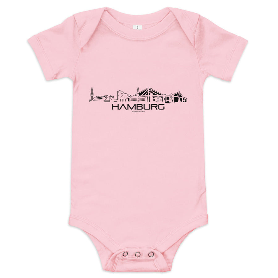 Baby Rompertje Hamburg houten cadeau decoratie relatiegeschenk van WoodWideCities