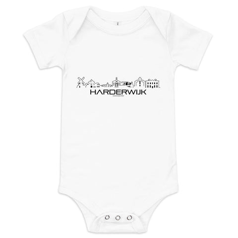 Baby Rompertje Harderwijk houten cadeau decoratie relatiegeschenk van WoodWideCities