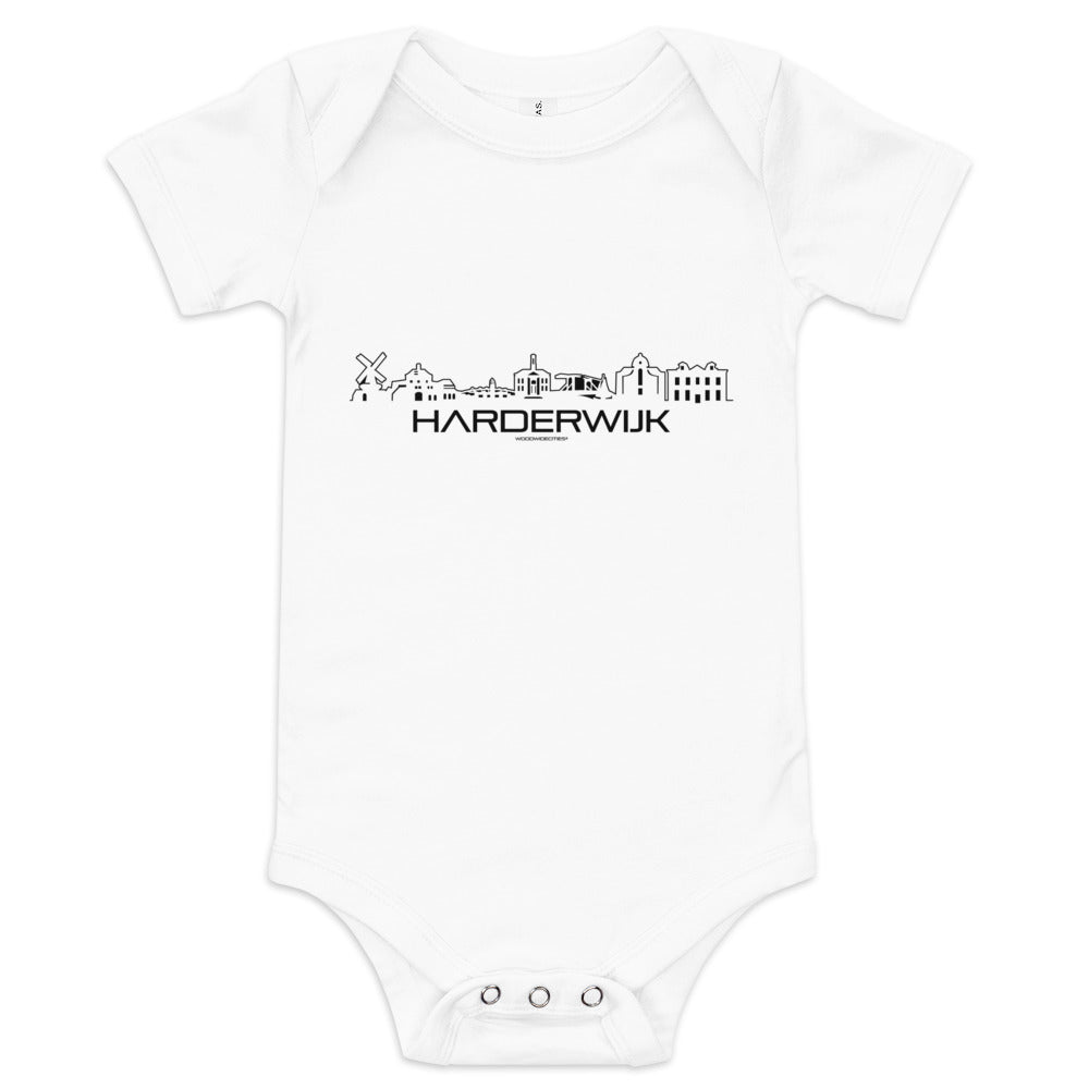 Baby Rompertje Harderwijk houten cadeau decoratie relatiegeschenk van WoodWideCities