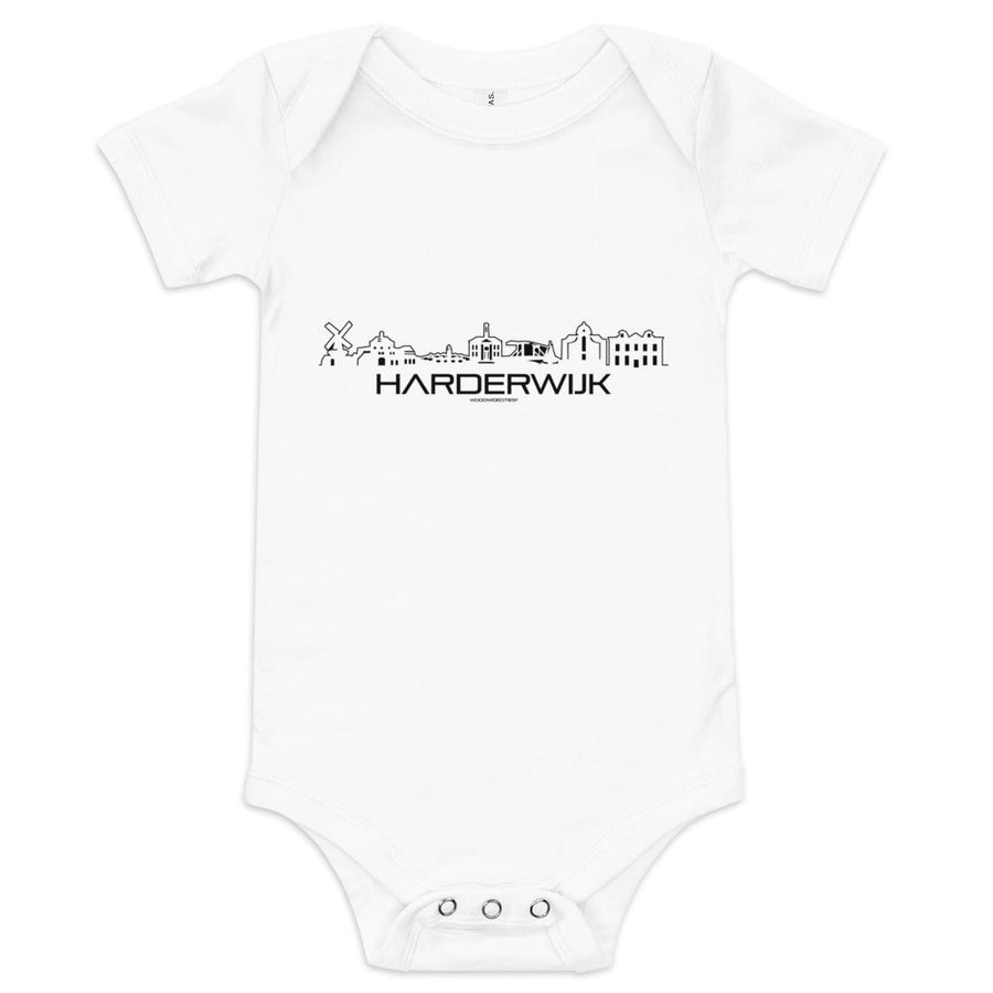 Baby Rompertje Harderwijk houten cadeau decoratie relatiegeschenk van WoodWideCities
