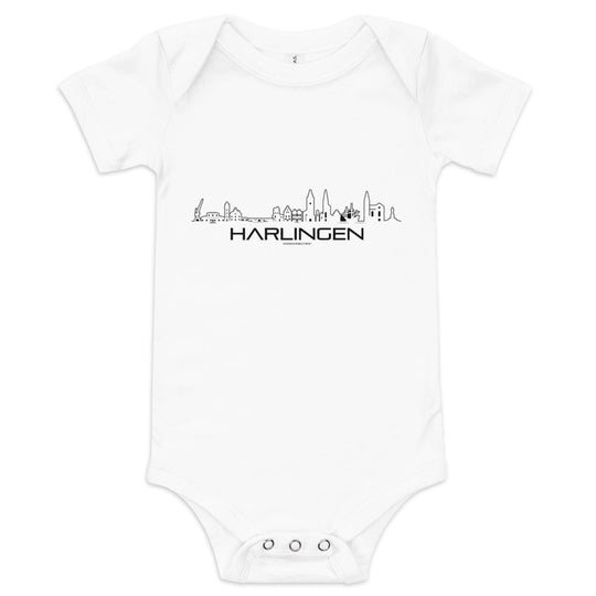 Baby Rompertje Harlingen Wit 3-6 m houten cadeau decoratie relatiegeschenk van WoodWideCities