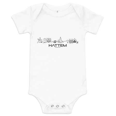 Baby Rompertje Hattem houten cadeau decoratie relatiegeschenk van WoodWideCities