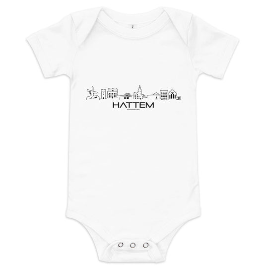 Baby Rompertje Hattem houten cadeau decoratie relatiegeschenk van WoodWideCities