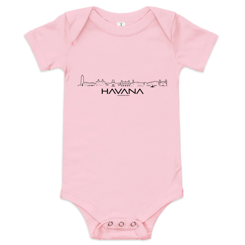 Baby Rompertje Havana uniek cadeau voor baby geboren in Havana geschenk van WoodWideCities