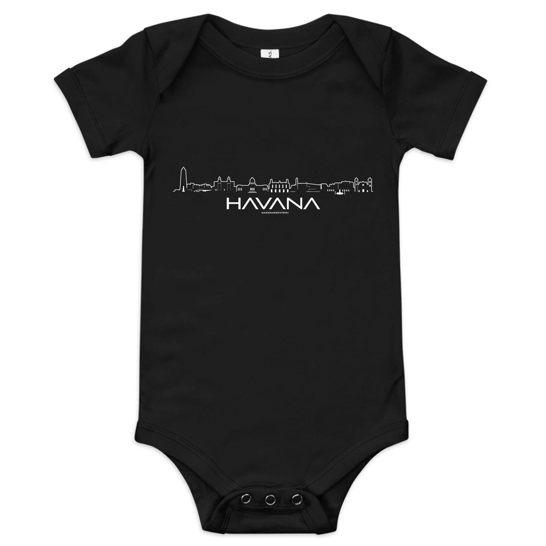 Baby Rompertje Havana uniek cadeau voor baby geboren in Havana geschenk van WoodWideCities
