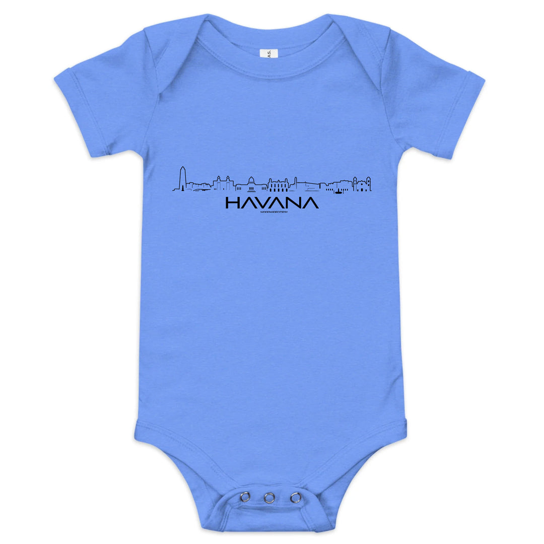 Baby Rompertje Havana uniek cadeau voor baby geboren in Havana geschenk van WoodWideCities