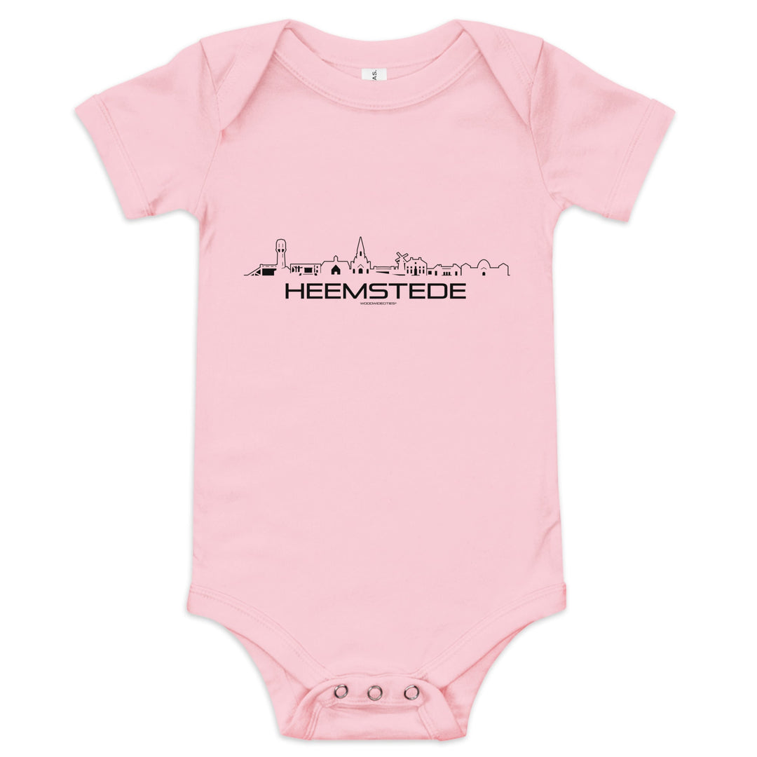 Baby Rompertje Heemstede Roze 3-6 m houten cadeau decoratie relatiegeschenk van WoodWideCities