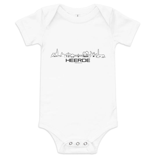 Baby Rompertje Heerde Wit 3-6 m houten cadeau decoratie relatiegeschenk van WoodWideCities