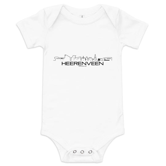 Baby Rompertje Heerenveen houten cadeau decoratie relatiegeschenk van WoodWideCities