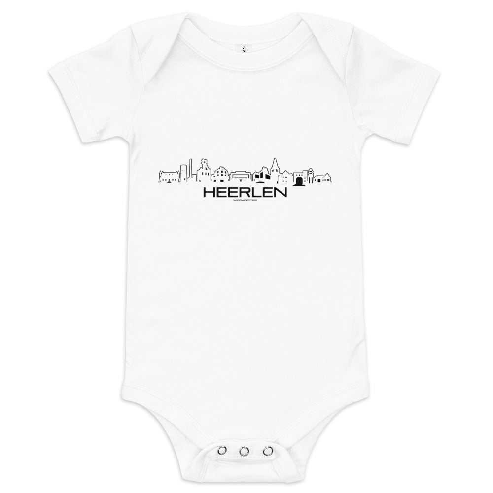 Baby Rompertje Heerlen houten cadeau decoratie relatiegeschenk van WoodWideCities