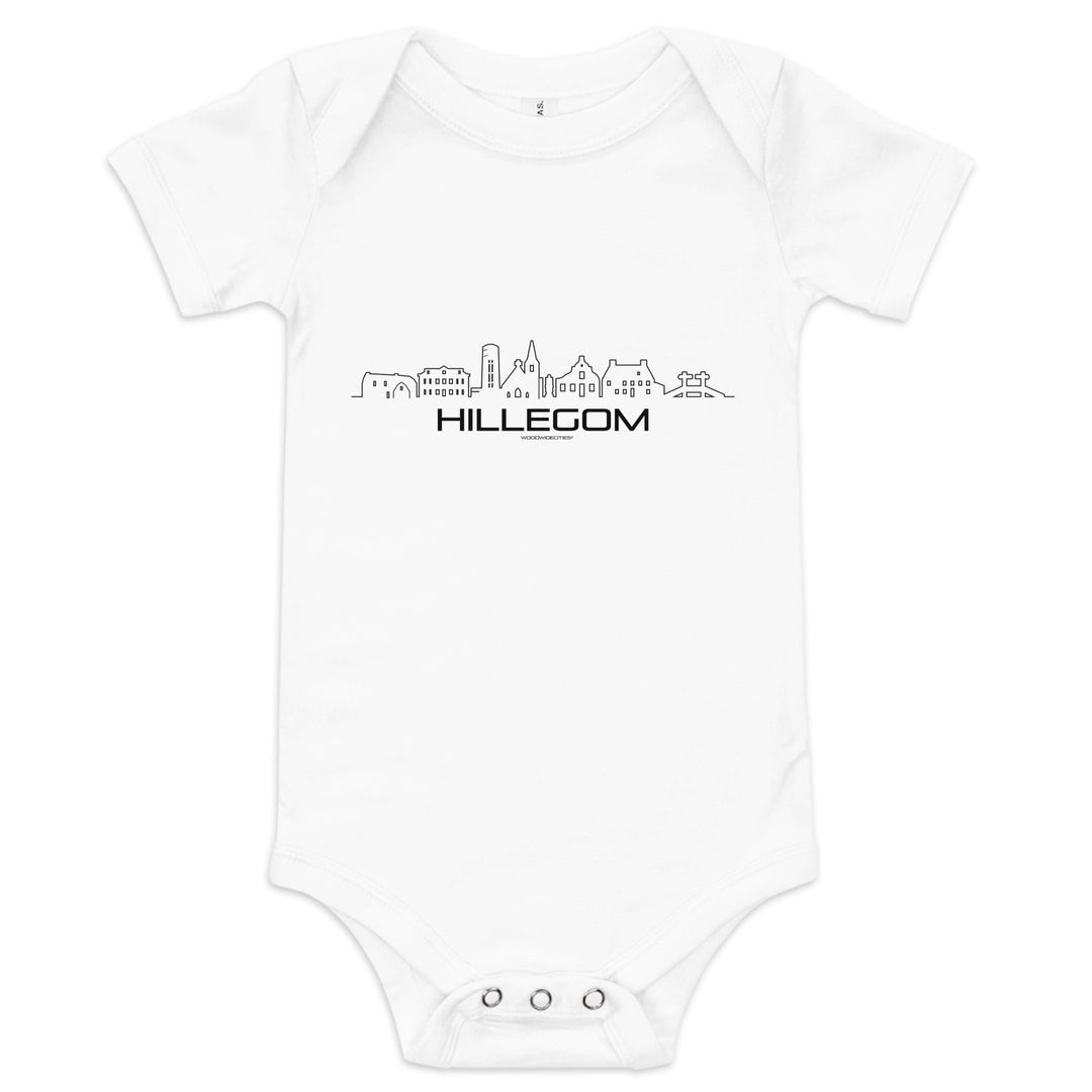 Baby Rompertje Hillegom White 3-6m houten cadeau decoratie relatiegeschenk van WoodWideCities