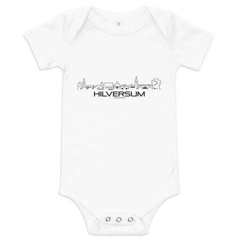 Baby Rompertje Hilversum White 3-6m houten cadeau decoratie relatiegeschenk van WoodWideCities