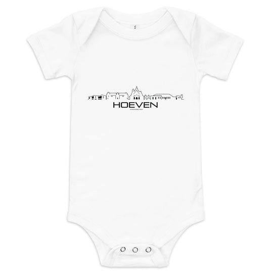 Baby Rompertje Hoeven Wit 3-6 m houten cadeau decoratie relatiegeschenk van WoodWideCities