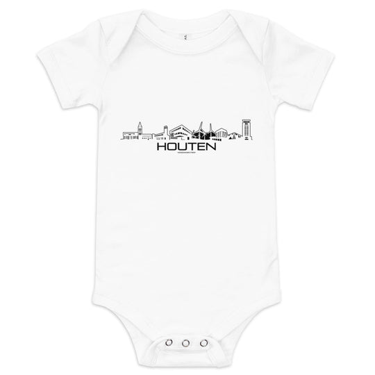 Baby Rompertje Houten White 3-6m houten cadeau decoratie relatiegeschenk van WoodWideCities