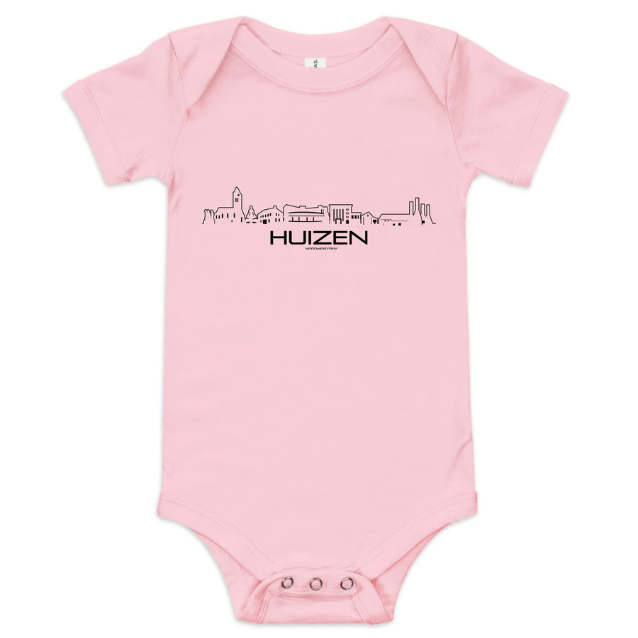 Baby Rompertje Huizen uniek cadeau voor baby geboren in Huizen geschenk van WoodWideCities