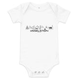 Baby Rompertje IJsselstein White 3-6m houten cadeau decoratie relatiegeschenk van WoodWideCities