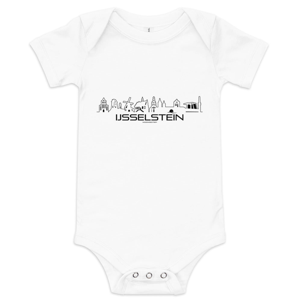 Baby Rompertje IJsselstein White 3-6m houten cadeau decoratie relatiegeschenk van WoodWideCities