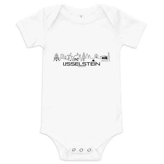 Baby Rompertje IJsselstein White 3-6m houten cadeau decoratie relatiegeschenk van WoodWideCities