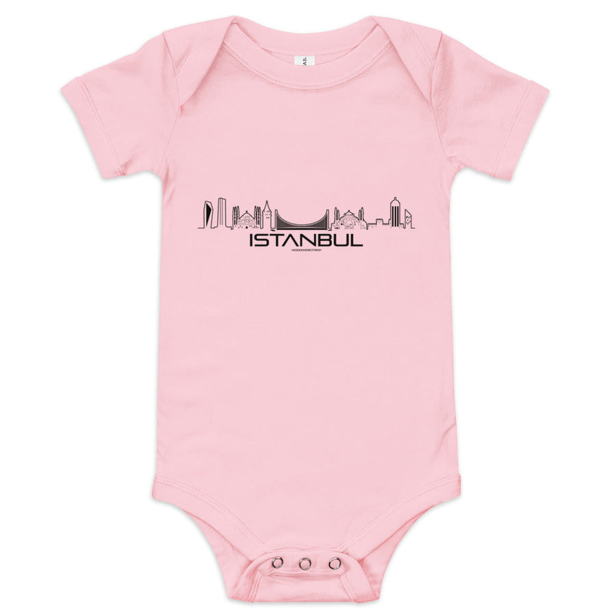 Baby Rompertje Istanbul houten cadeau decoratie relatiegeschenk van WoodWideCities