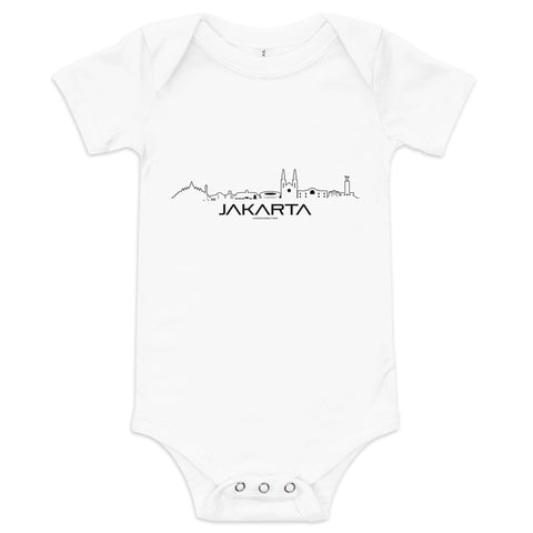 Baby Rompertje Jakarta Wit 3-6 m houten cadeau decoratie relatiegeschenk van WoodWideCities