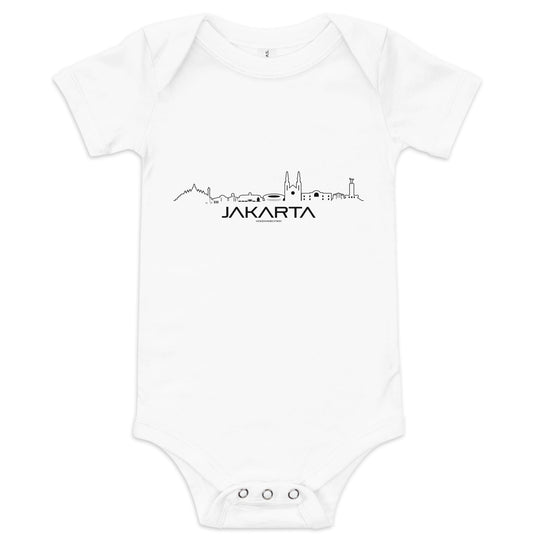 Baby Rompertje Jakarta Wit 3-6 m houten cadeau decoratie relatiegeschenk van WoodWideCities