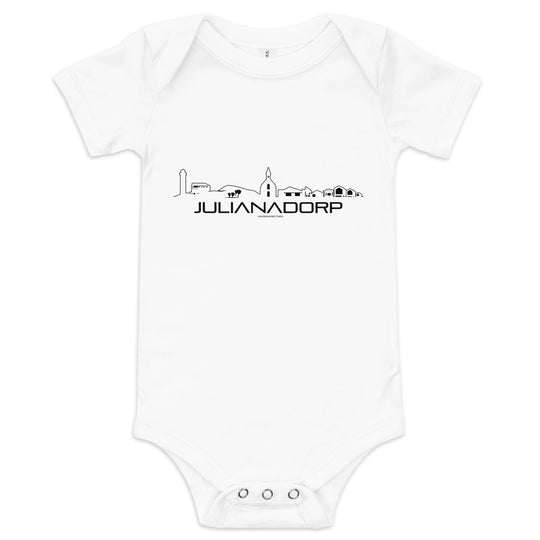 Baby Rompertje Julianadorp White 3-6m houten cadeau decoratie relatiegeschenk van WoodWideCities