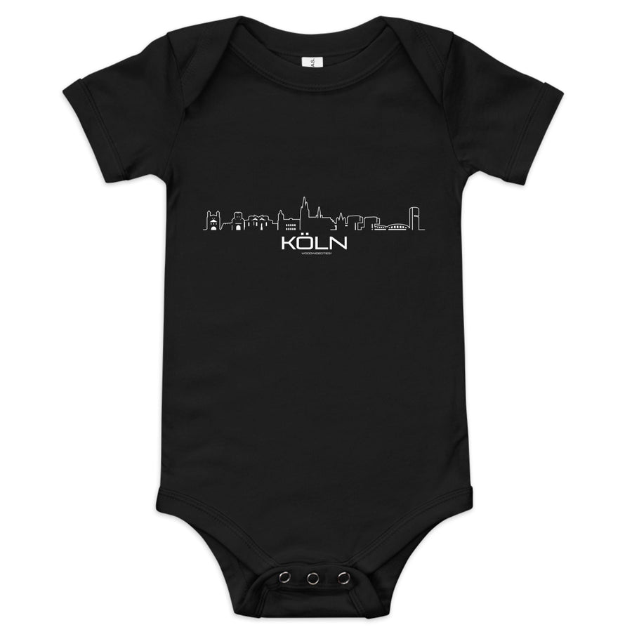 Baby Rompertje Köln Black 3-6m houten cadeau decoratie relatiegeschenk van WoodWideCities