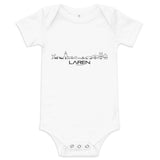 Baby Rompertje Laren Wit 3-6 m houten cadeau decoratie relatiegeschenk van WoodWideCities
