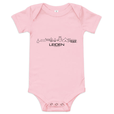 Baby Rompertje Leiden houten cadeau decoratie relatiegeschenk van WoodWideCities