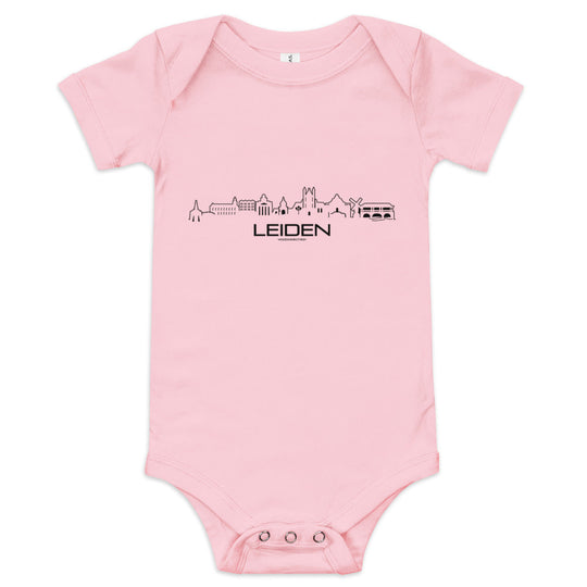 Baby Rompertje Leiden houten cadeau decoratie relatiegeschenk van WoodWideCities