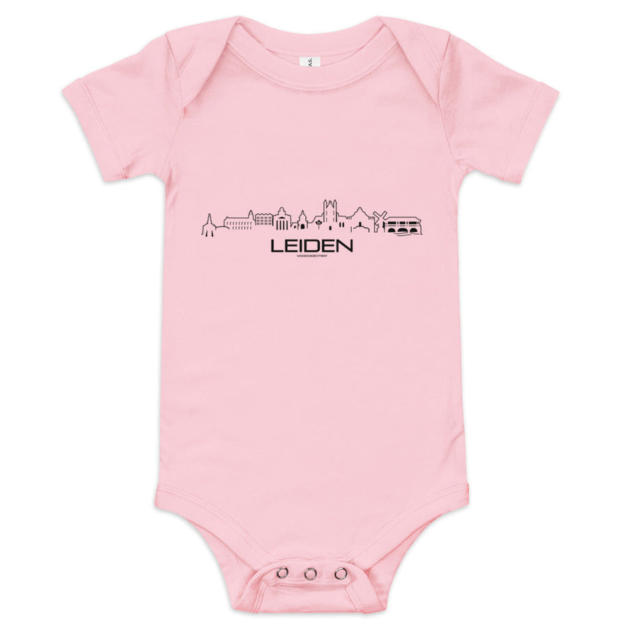 Baby Rompertje Leiden houten cadeau decoratie relatiegeschenk van WoodWideCities