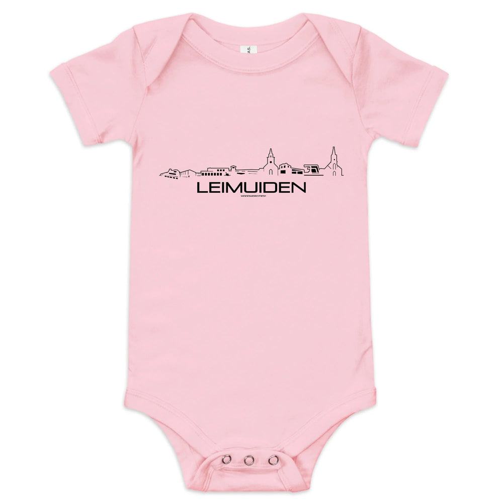 Baby Rompertje Leimuiden uniek cadeau voor baby geboren in Leimuiden geschenk van WoodWideCities