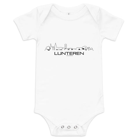 Baby Rompertje Lunteren White 3-6m houten cadeau decoratie relatiegeschenk van WoodWideCities