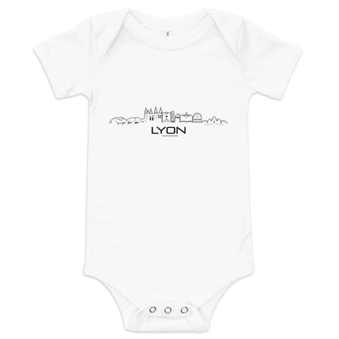 Baby Rompertje Lyon White 3-6m houten cadeau decoratie relatiegeschenk van WoodWideCities