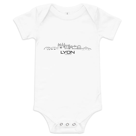 Baby Rompertje Lyon White 3-6m houten cadeau decoratie relatiegeschenk van WoodWideCities