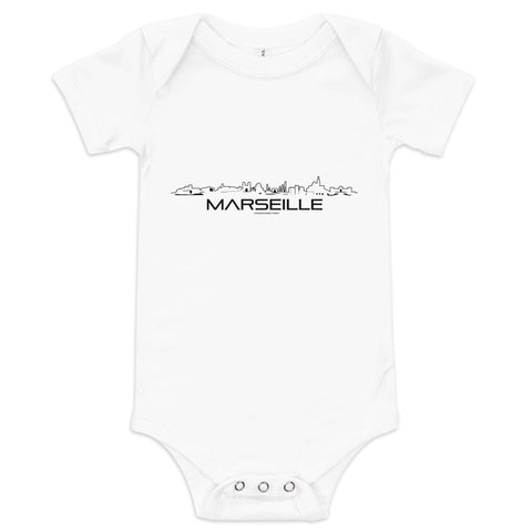 Baby Rompertje Marseille White 3-6m houten cadeau decoratie relatiegeschenk van WoodWideCities